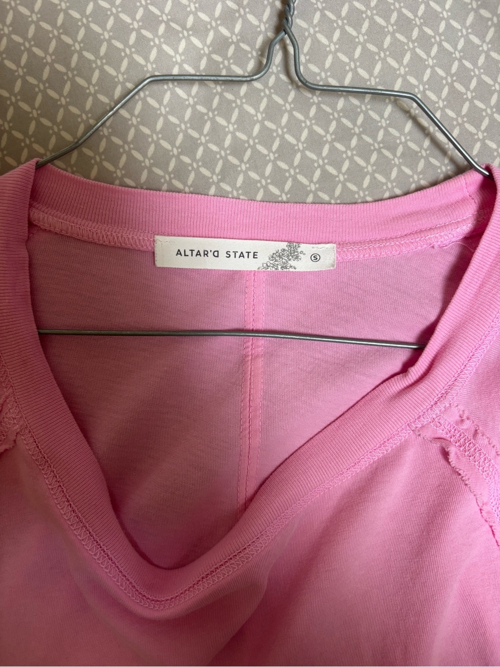Altar'd State Soft Pink V-Neck Sweatshirt